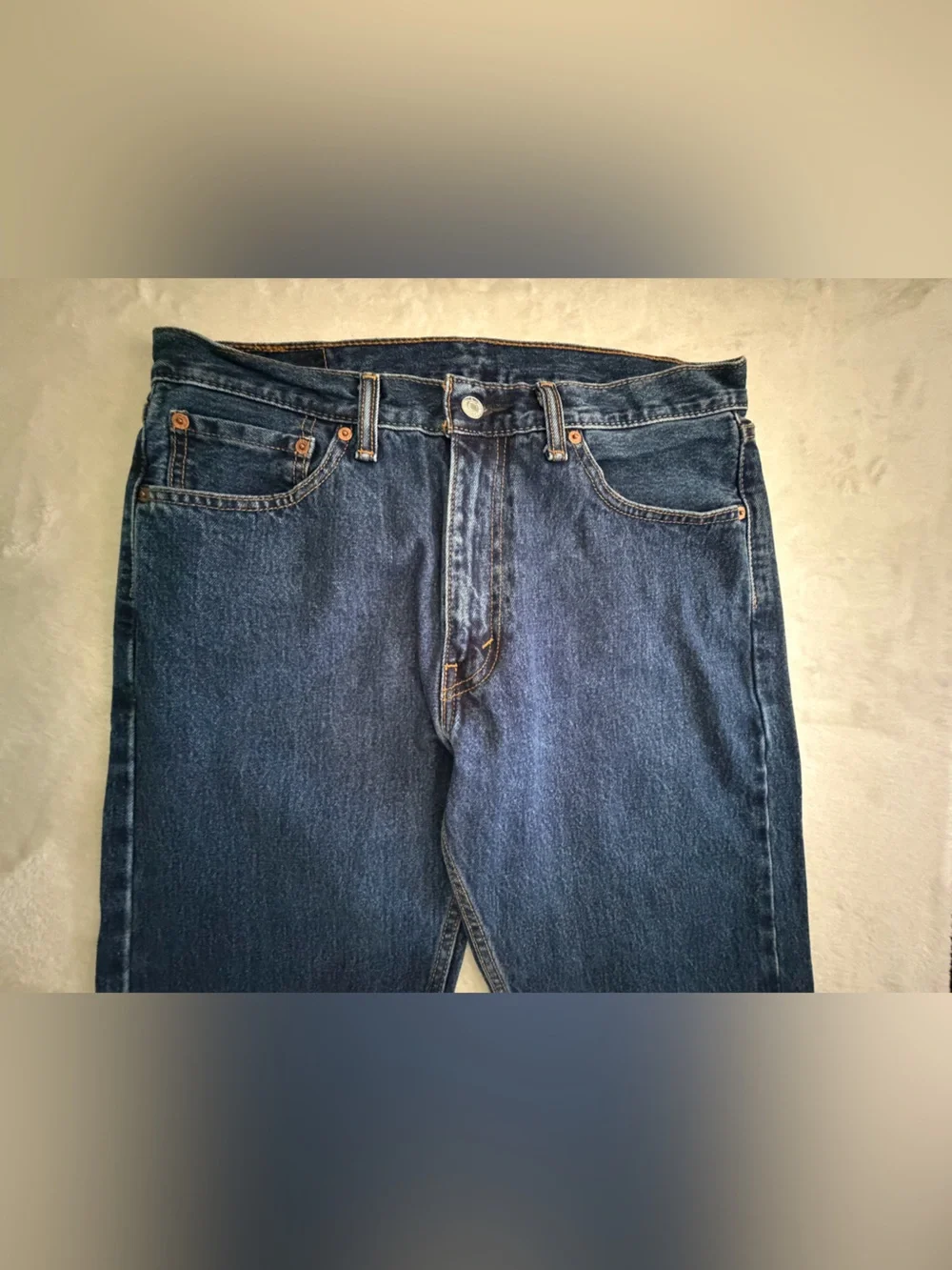 Levi's Men's 505 Relaxed Straight Jeans in Dark Blue, 33x30